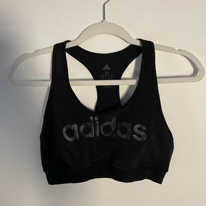 Black adidas sports bra
